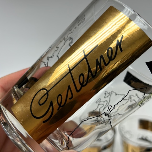 Mid Century Modern “Gestetner Company “ promotional set of 4 rock glasses - Picture 12 of 15